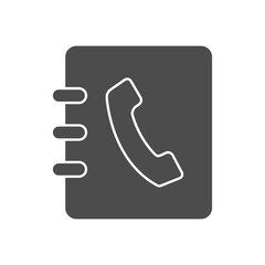 phonebook icon image, silhouette style