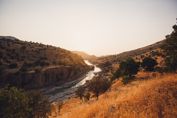 Der große Zab Fluß in der Region Barzan in Kurdistan / Nordirak