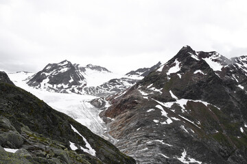 Fototapeta na wymiar mountain landscape with snow and glacier