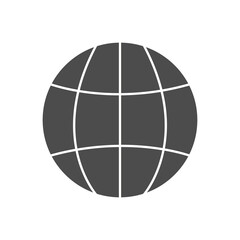 global sphere icon, silhouette style