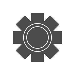 gear wheel icon, silhouette style