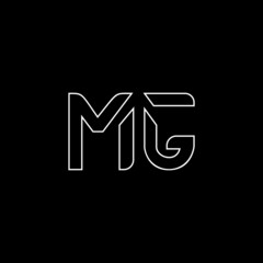 MG logo. MG, M G logo, M G icon. M G Letter. MG Letter Logo Design. Initial letters MG logo icon. Abstract letter MG M G minimal logo design template. M G letter design vector with black colors