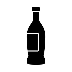 soda bottle icon, silhouette style