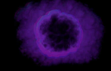 A black hole in space with mysterious smoke