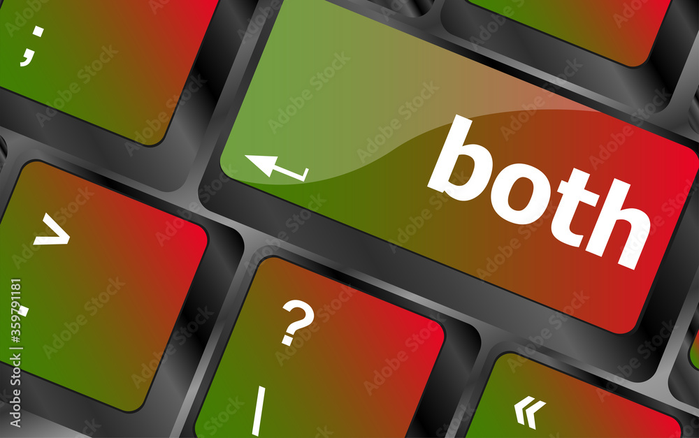 Poster border button on computer pc keyboard key