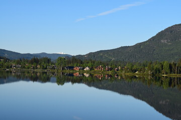 a lake in whistler canada mirror reflection