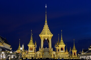 Naklejka premium BANGKOK/THAILAND - NOV 10: The Royal Crematorium of His Majesty King Bhumibol Adulyadej (The Late King of Thailand) on the November 10, 2017 in Bangkok Thailand