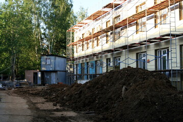 Fototapeta premium construction of a new building in progress