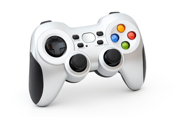 PC wireless game controller (gamepad) on the white background. © dnd_project