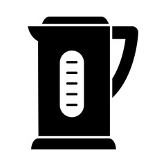 measuring jug icon, silhouette style