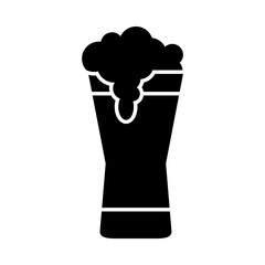beer glass icon, silhouette style