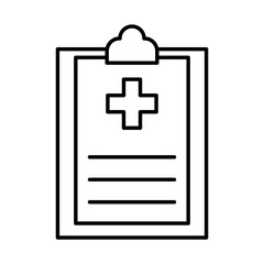 medical report icon, line style