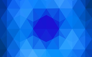 Light BLUE vector low poly texture. Polygonal abstract illustration with gradient. Triangular pattern for your design.