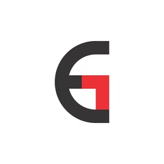 EG letter logo design vector