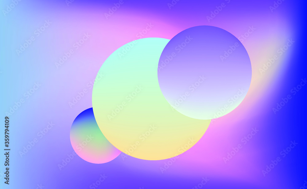 Poster Abstract geometic background with composition of colorful circles.