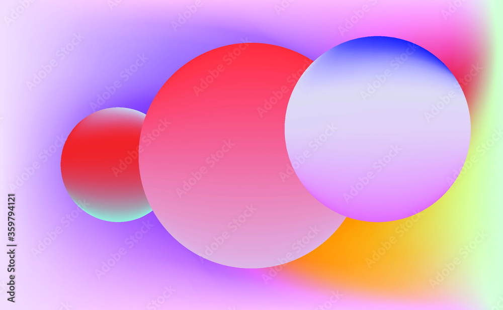 Aufkleber Abstract geometic background with composition of colorful circles.