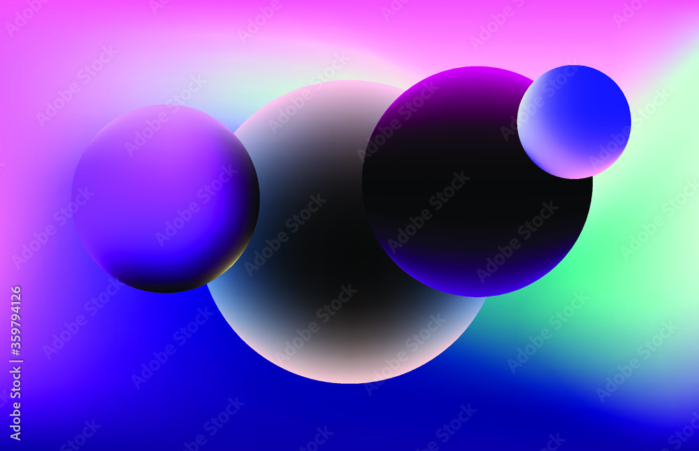 Aufkleber Abstract geometic background with composition of colorful circles.