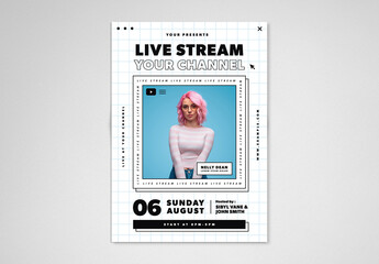 Live Stream Event Flyer Layout
