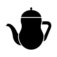 tea jug icon, silhouette style