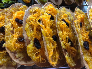 Kanom Bueang is an ancient Thai dessert known as crispy pancakes in English. It is a popular form of street food in Thailand.