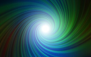 Dark Blue, Green vector background with astronomical stars. Blurred decorative design in simple style with galaxy stars. Smart design for your business advert.