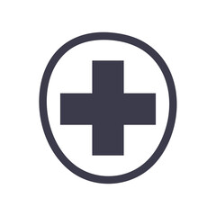 Obraz premium Cross fill style icon vector design