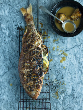 Barbecue whole fish