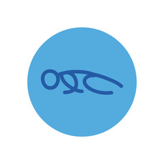 Obraz premium Stickfigure with fatigue block style icon vector design