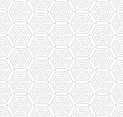 Dotted hexagonal geometric seamless repeat pattern background