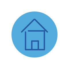 Isolated house block style icon vector design