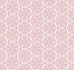 Dotted hexagonal geometric seamless repeat pattern background
