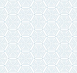 Dotted hexagonal geometric seamless repeat pattern background