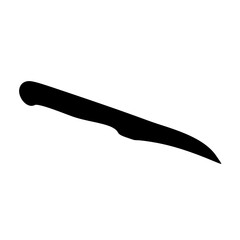 Sharp kitchen knife. Vector image.