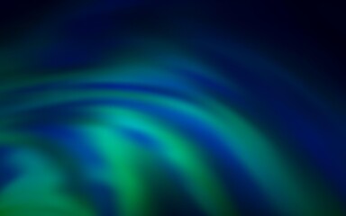 Dark Blue, Green vector background with wry lines. Colorful illustration in abstract style with gradient. Colorful wave pattern for your design.