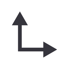 Next arrow or right direction flat style icon vector design