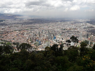 Fototapeta premium Views from Montserrate Bogota Colombia mountain 2019