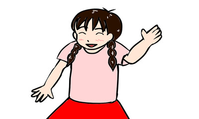 笑ってる小さな女の子