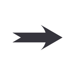 Next arrow or right direction flat style icon vector design