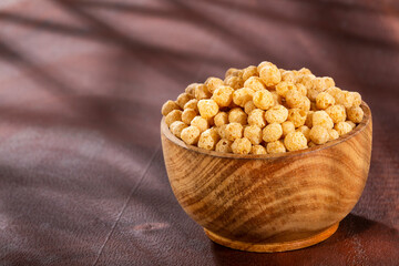Organic popping Quinoa - Chenopodium quinoa. Text space
