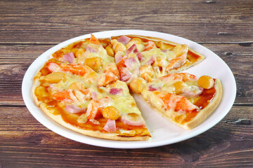 pizza on a plate