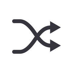 Random arrow or intersection direction flat style icon vector design