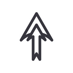 Up arrow or above direction flat style icon vector design