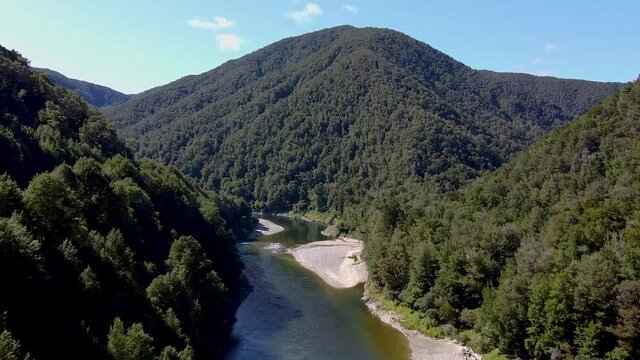 Maruia river in New zealand 1, Droneshot