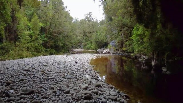 Moria Gate Arch near Karamea 2, Droneshot
