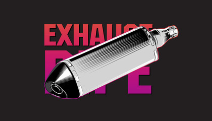 A vector illustration for Vector exhaust pipe
