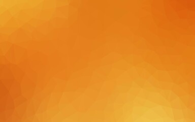 Light Orange vector low poly layout. Shining polygonal illustration, which consist of triangles. Completely new template for your banner.