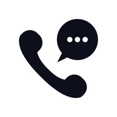 phone talking icon with conversation icon, message icpn