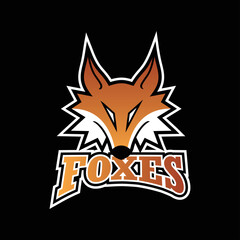 fox head mascot, vector illustration