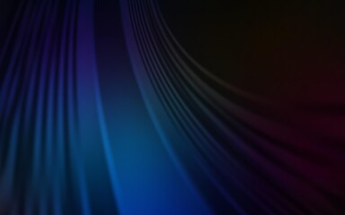 Dark BLUE vector background with wry lines. Colorful geometric sample with gradient lines.  A completely new design for your business.