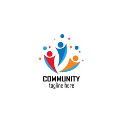 Fototapeta na wymiar Adoption and community care Logo template vector icon 